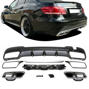 Mercedes W212 rear Bumper + Diffuser screen tail pipe +...