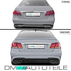 Mercedes W212 rear Bumper + Diffuser screen tail pipe + accessories for E63 AMG