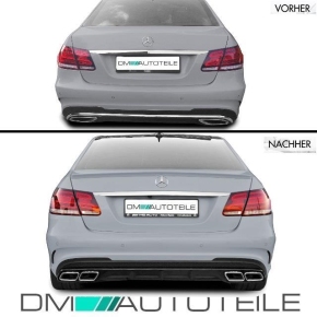 Mercedes W212 Heck Stoßstange + Diffusor Blende Auspuff + Zubehör für E63 AMG