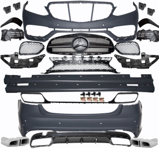 Mercedes W212 bodykit Front + rear + Side Skirts + Grille + screens + accessories for S63 AMG