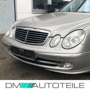 Mercedes E-Klasse W211 S211 Kühlergrill Grill Chrom Schwarz Avantgarde Bj 02-06