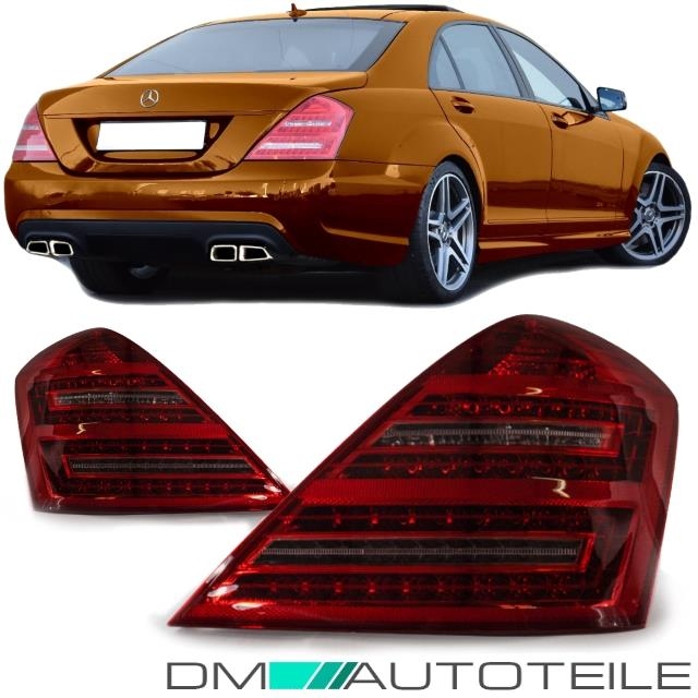 Mercedes S Klasse W221 Led Ruckleuchten Heckleuchten Rot Weiss Zubehor S65 Amg