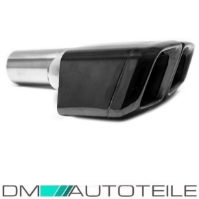 Mercedes W212 S212 tail pipes chrome black AMG design S63 square Set Duplex