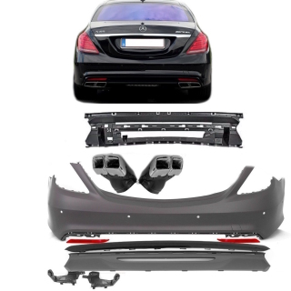 Sport Stoßstange Hinten für PDC + Diffusor für Mercedes...