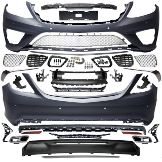 Mercedes S-Klasse W222 Chrom-Edition Bodykit Front + Heck...