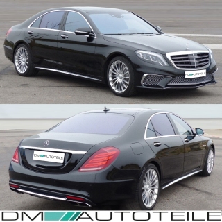 Mercedes S Klasse W222 Chrom Edition Bodykit Front Heck Seite Blenden Fur S65