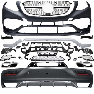 Full Bodykit Front + Rear Bumper + Tail Pipes + Front...