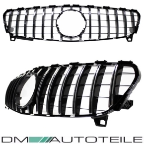 Facelift Kühlergrill Chrom Schwarz passend für Mercedes A-Klasse W176 Mopf 2015-2019 auf Sport -Panamericana GT 