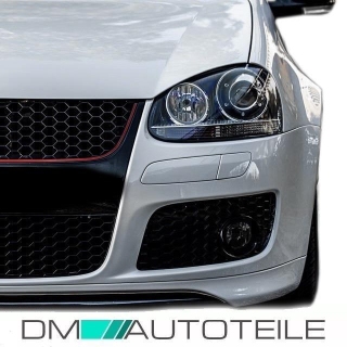VW V left right headlights lights halogen black GTI upgrade 03-08 + lens