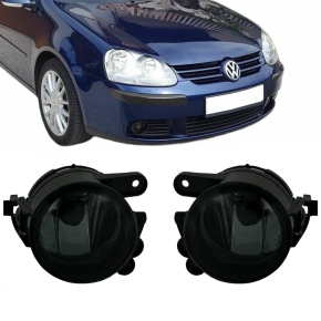 Set Fog lights smoked black + HB4 fits on VW Golf 5 V...