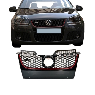 VW Golf 5 GTI Front Grille with red trim and opening for...