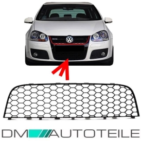 Stoßstange Vorne Kühlergrill Wabengrill Schwarz Gitterset CLEAN für VW Golf  5