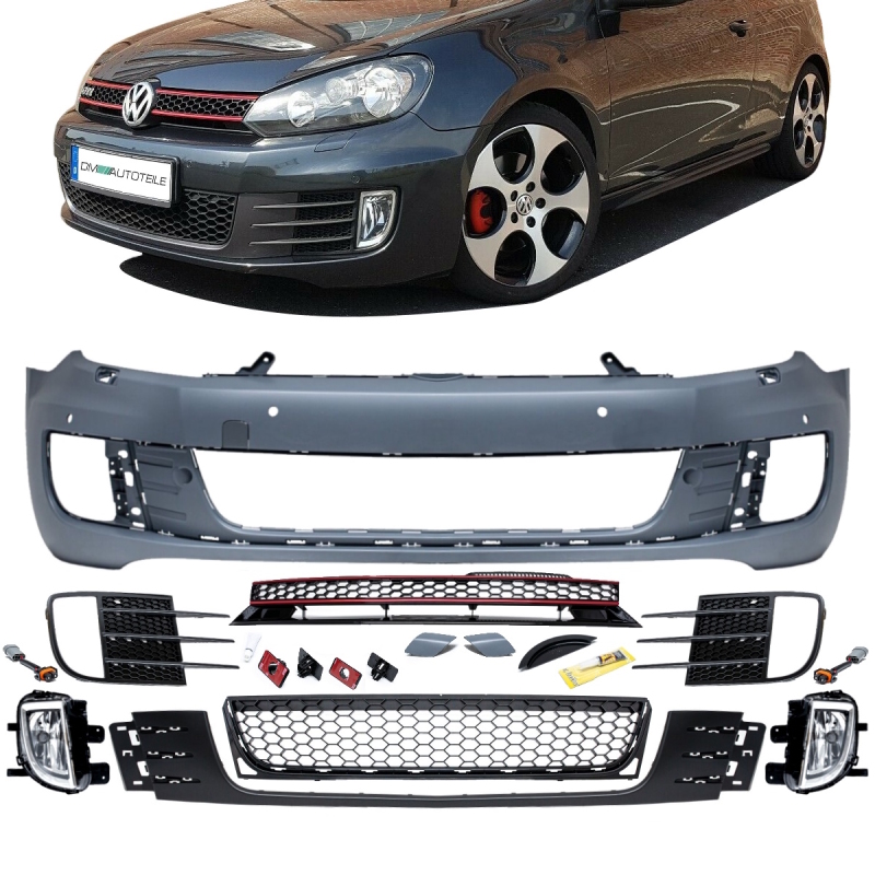 VW Golf VI 6 GTI Front Bumper + accessories + Grille 08-13 for