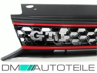 Scheinwerfer SET H7 Rote Leiste 3D LED + Grill passt für VW Golf 6 ab 08-12