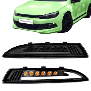 Light-Bar Standlicht LED Blinker Set Smoke passt für VW Scirocco 137 ab 08-14