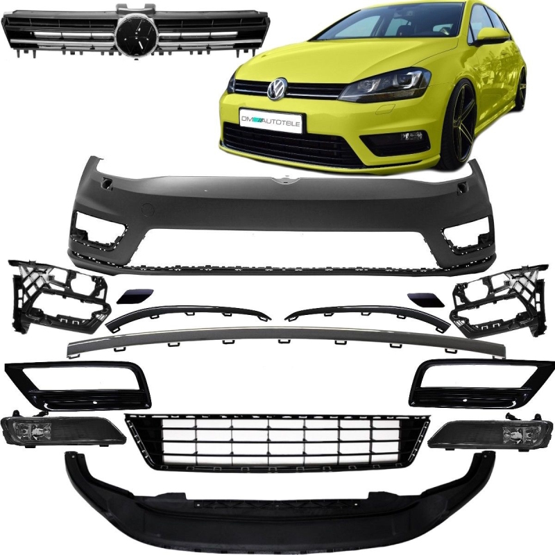 vw golf 7 vii front bumper 12 17 for headlamp washer park assist accessories for r 20 conversion