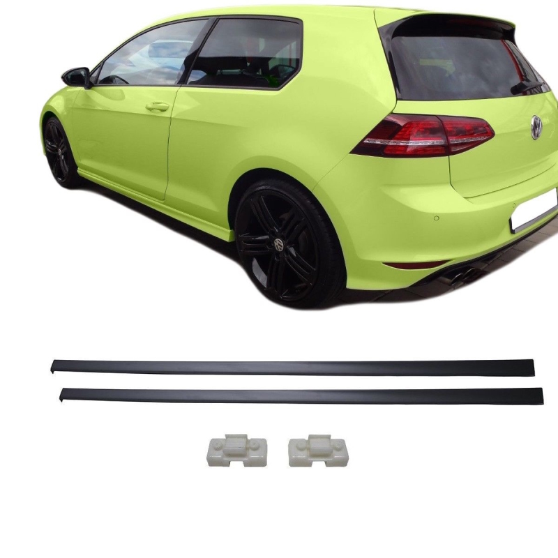 VW Golf 7 Side Skirts Set ABS with fitting material for R-Line