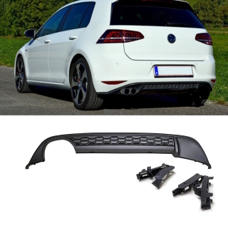 Diffuser Bumper edge black matt 2-pipes honeycomb...