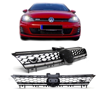 Kühlergrill Grill Chromleiste + Schwarz für Emblem passt...