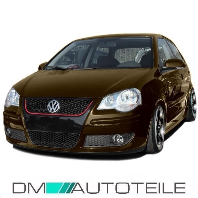 Vw Polo 9n3 Wabengrill Kuhlergrill Schwarz Rot Bj 05 09 Fur Gti Umbau