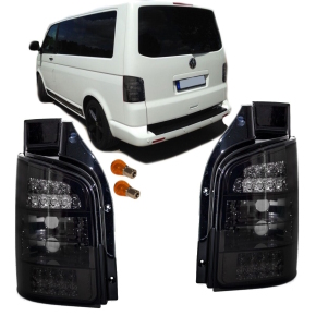 VW Transporter T5 LED rear lights Set clear glass black...