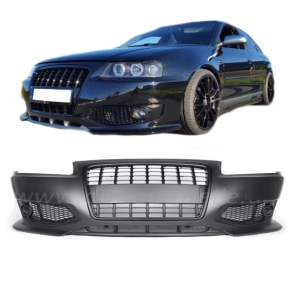 Sport Stoßstange vorne + Kühlergrill Schwarz passt für Audi A3 8L ab 1996-2003