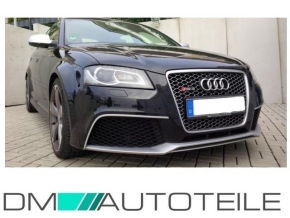 Audi A3 8P 8PA Front Bumper honeycomb black + accessories for RS3 2008-2012