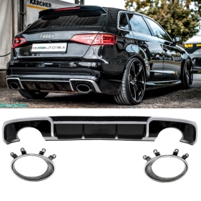 Heckdiffusor hochglanz Schwarz + Blenden passend für...