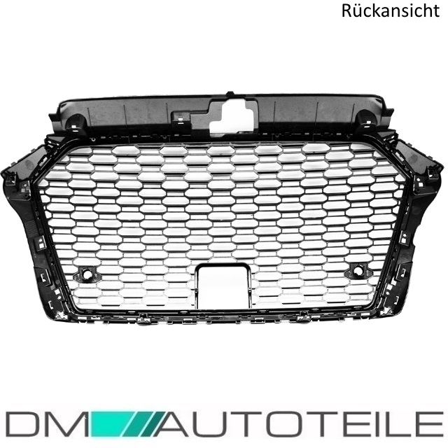 Kühlergrill Sportgrill Waben Gitter Grill Schwarz PDC für Audi A3 S3 8V ab 12