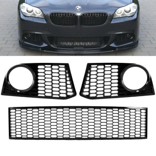 BMW F10 F11 F18 5 Series Saloon Estate Touring Gloss Black Kidney Grill Grille BMW F10 F11 F18 5 Series Saloon Estate Touring Gloss Black Kidney Grill Grille