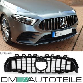 GT Sport- Panamericana Front Grille Black Chrome fits Mercedes CLA W118 +Camera +PDC