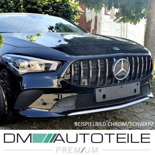 GT Sport- Panamericana Front Grille Black Gloss fits Mercedes CLA W118 +Camera +Parking System