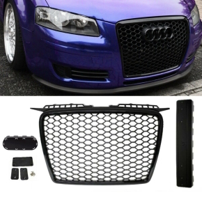 Front Grille honeycomb black finish + license plate...