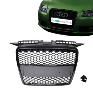 Audi A3 8P 05-08 Front Grille honeycomb Sport black...