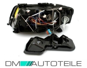 Audi A6 4B Angel Eyes Xenon headlights D2S/H7 Black 99-01...