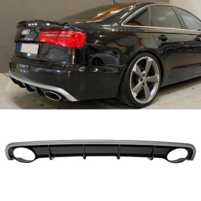 Audi A6 C7 4G Diffuser Bumper + opening for tail pipes...