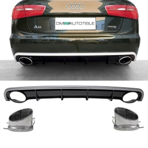 Audi A6 2018+ Frontlippenschürze (schwarz) – kaufen Sie im Online-Shop dd- tuning.de