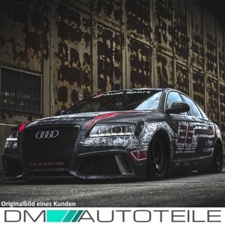 Sport Front Bumper Grille Honeycomb Black Gloss Fits On Audi A6 4f 04 11 W
