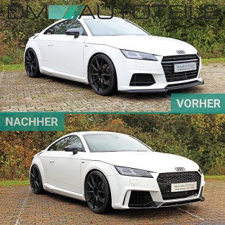 Stoßstange vorne für PDC + Wabengrill Schwarz passt für Audi TT 8S FV auch  TT RS