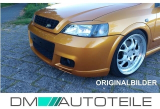 Set Opel (Vauxhall) Astra G OPC II Front Bumper primed ABS + fog lights smoked glass 97-05