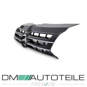 Kühlergrill Front Grill Schwarz glanz Leiste Chrom für VW T5 GP Facelift 09-15