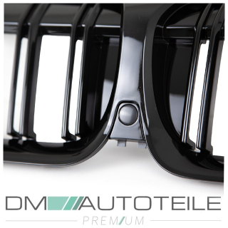 Set Doppelsteg Kühlergrill schwarz Glanz passt für den BMW 3er G20 G21 ab 2019 auch für Kamera + ABE
