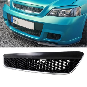 Opel Astra G Kühlergitter Wabengitter ohne Emblem mit Chromleiste ABS Kunststoff