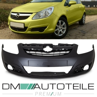 Opel Corsa D Stoßstange vorne Bj 06-11 Zertifiziert grundiert für Nebellampen