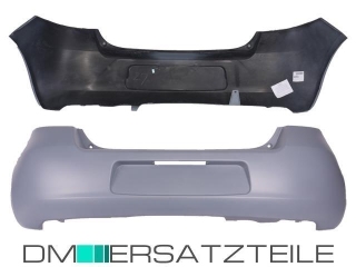 Toyota Yaris II Stoßstange Hinten Bj 06-08 grundiert ohne Dreieckige Katzenaugen