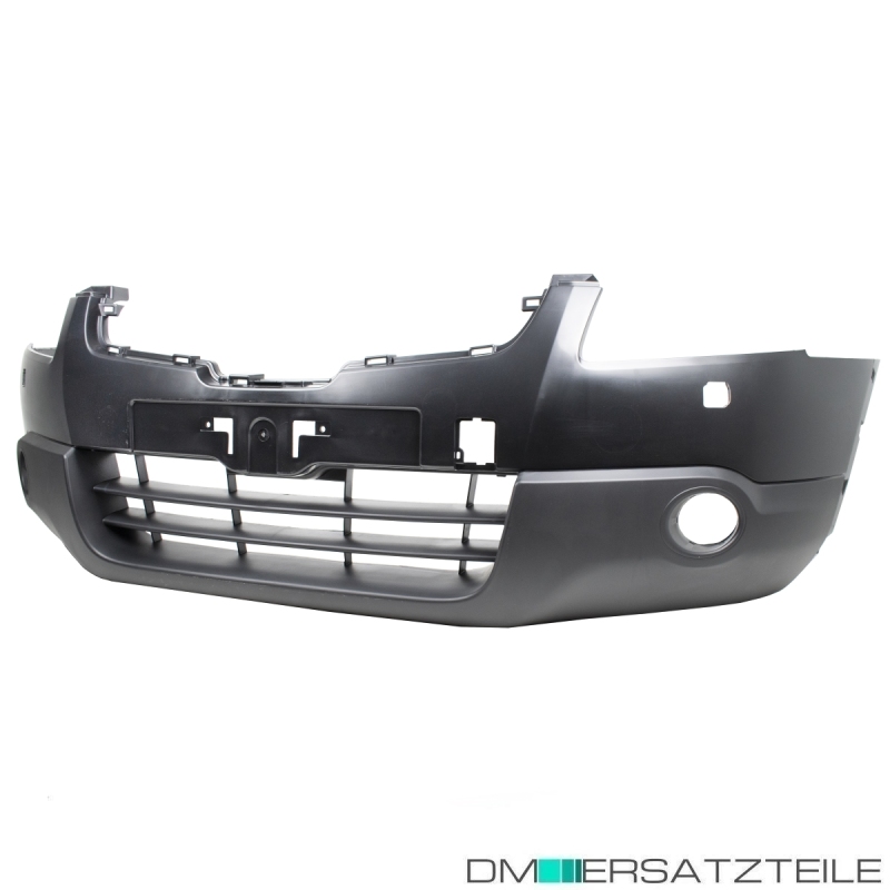Nissan Qashqai Front Bumper 06-10 black smooth for headlamp washer