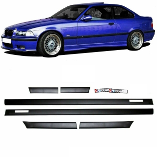 Sport Door Mouldings Trims Black Set+Emblem Motorsport...