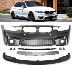 Sport Evo Front Bumper primed +Splitter Spoiler PDC fits...