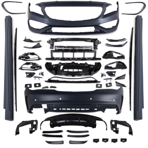 Full Sport Bodykit black gloss kit Front+Rear+Side fits...