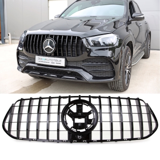 GT Panamericana Look Chrom Schwarz Kühlergrill Chrom Für Mercedes ML W166 11-15